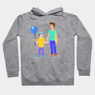 Father and Son Walking Hoodie